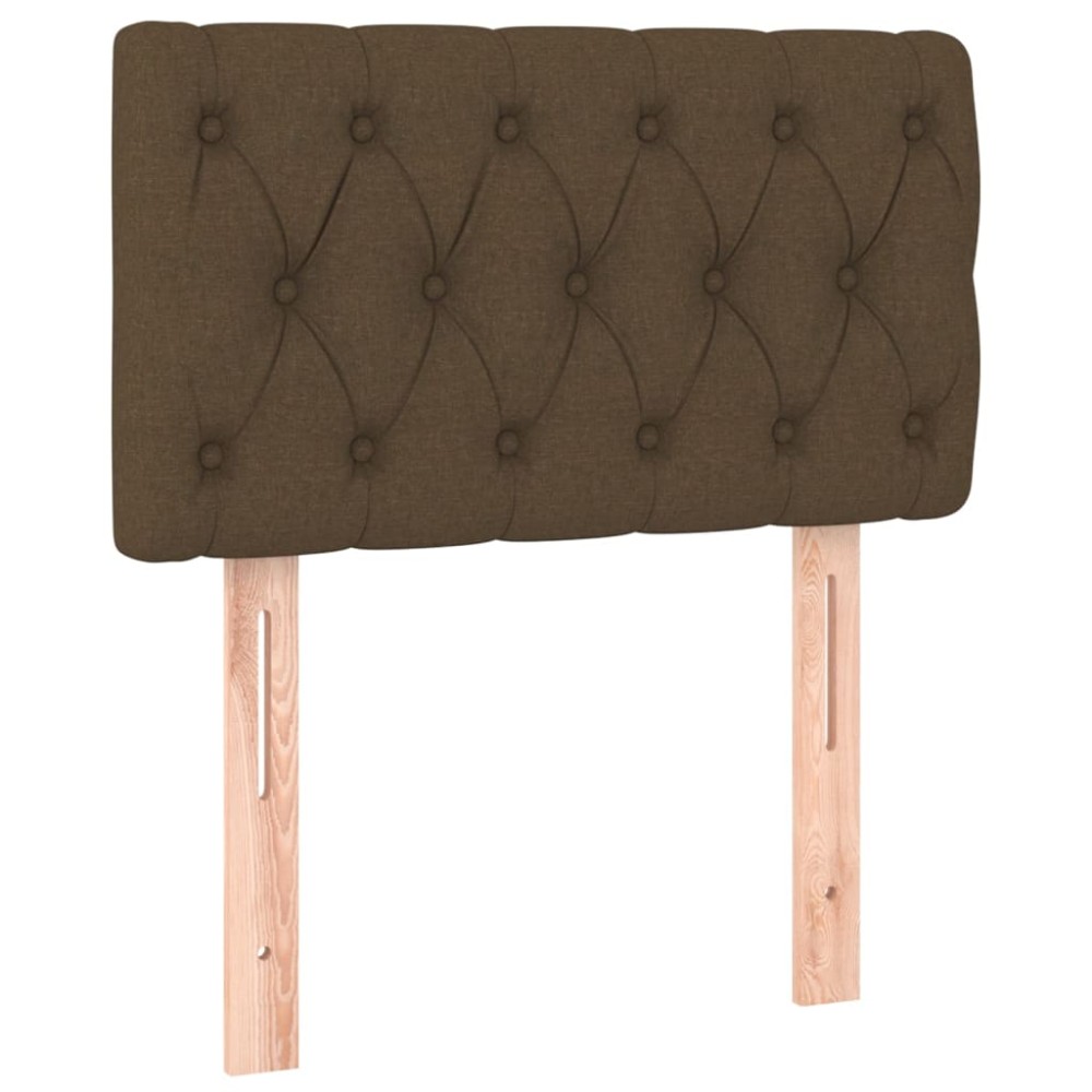vidaXL Tăblie de pat, maro închis, 80x7x78/88 cm, textil
