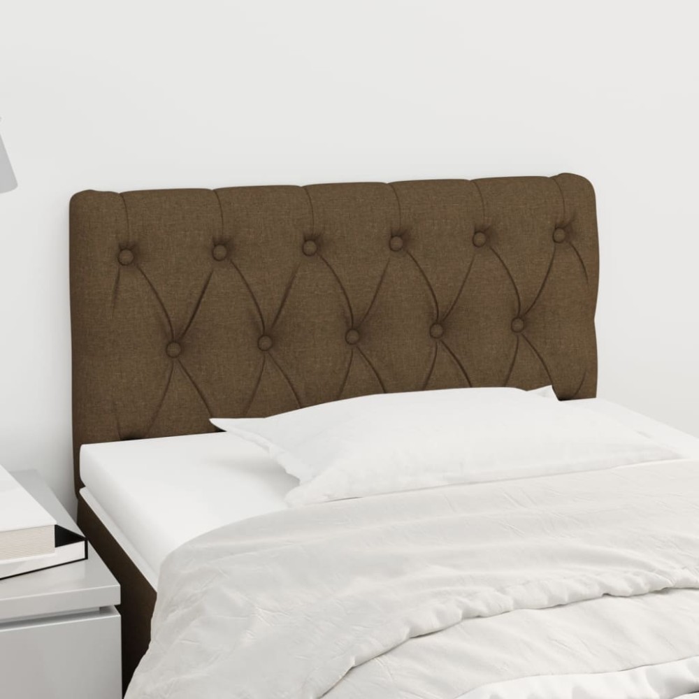 vidaXL Tăblie de pat, maro închis, 80x7x78/88 cm, textil