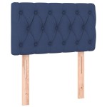 vidaXL Tăblie de pat, albastru, 80x7x78/88 cm, textil