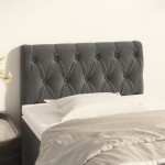 vidaXL Tăblie de pat, gri închis, 80x7x78/88 cm, catifea vidaXL Tăblie de pat, gri închis, 80x7x78/88 cm, catifea