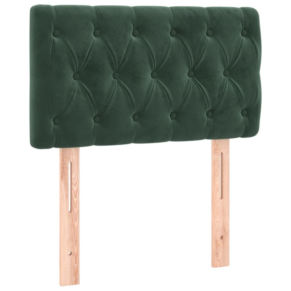 vidaXL Tăblie de pat, verde închis, 80x7x78/88 cm, catifea