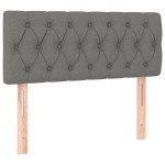 vidaXL Tăblie de pat, gri închis, 90x7x78/88 cm, textil vidaXL Tăblie de pat, gri închis, 90x7x78/88 cm, textil