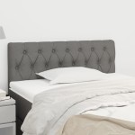 vidaXL Tăblie de pat, gri închis, 90x7x78/88 cm, textil vidaXL Tăblie de pat, gri închis, 90x7x78/88 cm, textil
