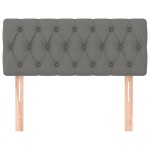 vidaXL Tăblie de pat, gri închis, 90x7x78/88 cm, textil vidaXL Tăblie de pat, gri închis, 90x7x78/88 cm, textil