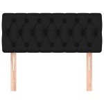 vidaXL Tăblie de pat, negru, 90x7x78/88 cm, textil