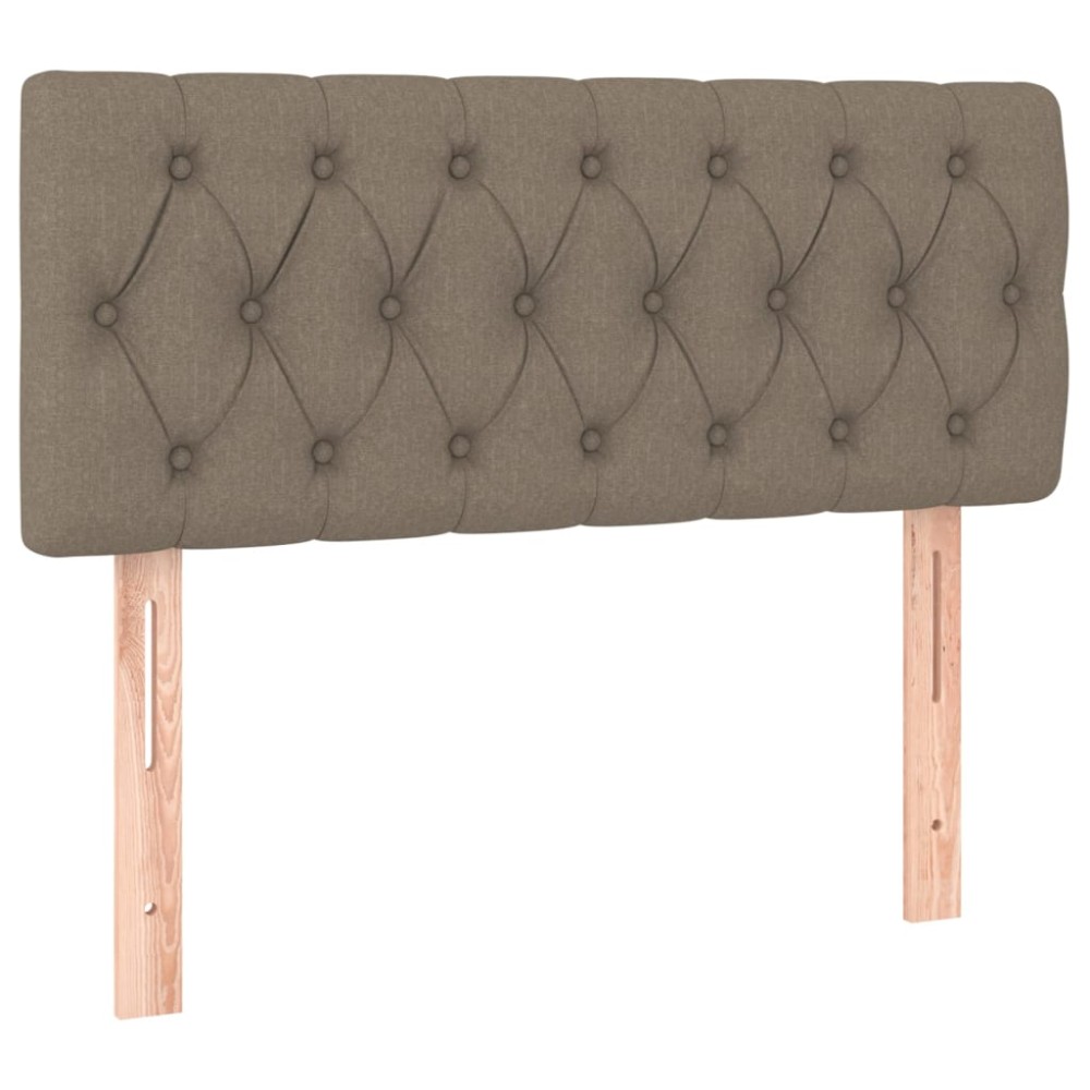 vidaXL Tăblie de pat, gri taupe, 90x7x78/88 cm, textil