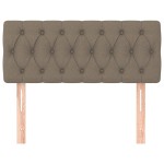 vidaXL Tăblie de pat, gri taupe, 90x7x78/88 cm, textil vidaXL Tăblie de pat, gri taupe, 90x7x78/88 cm, textil