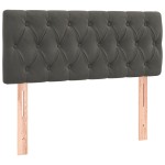 vidaXL Tăblie de pat, gri închis, 90x7x78/88 cm, catifea vidaXL Tăblie de pat, gri închis, 90x7x78/88 cm, catifea