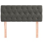 vidaXL Tăblie de pat, gri închis, 90x7x78/88 cm, catifea vidaXL Tăblie de pat, gri închis, 90x7x78/88 cm, catifea