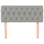 vidaXL Tăblie de pat, gri deschis, 100x7x78/88 cm, textil