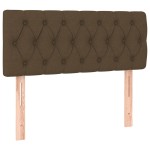 vidaXL Tăblie de pat, maro închis, 100x7x78/88 cm, textil vidaXL Tăblie de pat, maro închis, 100x7x78/88 cm, textil