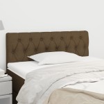 vidaXL Tăblie de pat, maro închis, 100x7x78/88 cm, textil vidaXL Tăblie de pat, maro închis, 100x7x78/88 cm, textil