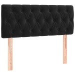 vidaXL Tăblie de pat, negru, 100x7x78/88 cm, catifea vidaXL Tăblie de pat, negru, 100x7x78/88 cm, catifea