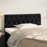 vidaXL Tăblie de pat, negru, 100x7x78/88 cm, catifea vidaXL Tăblie de pat, negru, 100x7x78/88 cm, catifea
