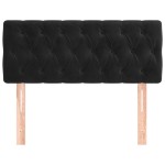 vidaXL Tăblie de pat, negru, 100x7x78/88 cm, catifea vidaXL Tăblie de pat, negru, 100x7x78/88 cm, catifea