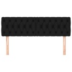 vidaXL Tăblii de pat, 2 buc, negru, 72x7x78/88 cm, textil vidaXL Tăblii de pat, 2 buc, negru, 72x7x78/88 cm, textil