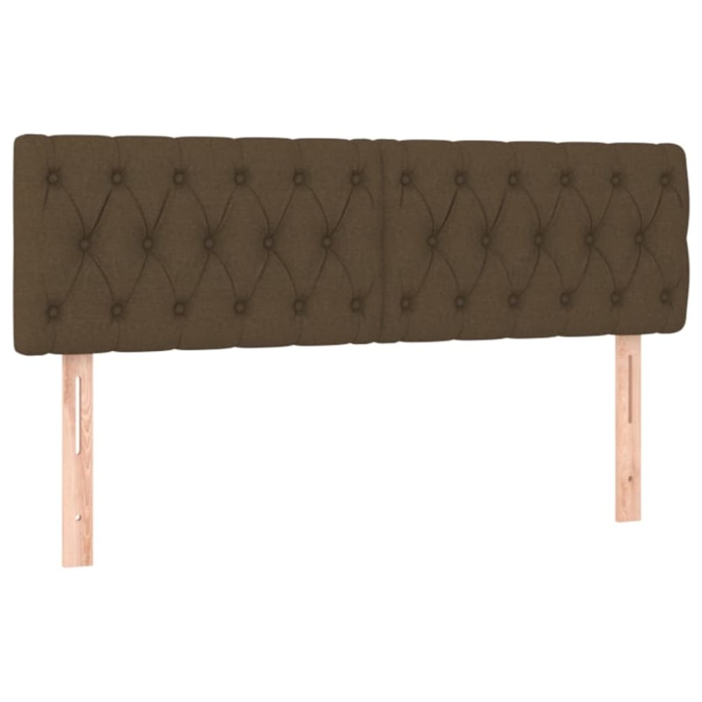 vidaXL Tăblii de pat, 2 buc, maro închis, 72x7x78/88 cm, textil