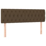 vidaXL Tăblii de pat, 2 buc, maro închis, 72x7x78/88 cm, textil