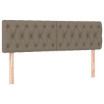 vidaXL Tăblii de pat, 2 buc, gri taupe, 72x7x78/88 cm, textil