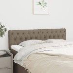 vidaXL Tăblii de pat, 2 buc, gri taupe, 72x7x78/88 cm, textil
