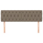vidaXL Tăblii de pat, 2 buc, gri taupe, 72x7x78/88 cm, textil