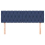 vidaXL Tăblii de pat, 2 buc, albastru, 72x7x78/88 cm, textil vidaXL Tăblii de pat, 2 buc, albastru, 72x7x78/88 cm, textil