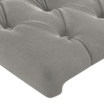 vidaXL Tăblii de pat, 2 buc, gri deschis, 72x7x78/88 cm, catifea vidaXL Tăblii de pat, 2 buc, gri deschis, 72x7x78/88 cm, catifea