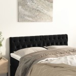 vidaXL Tăblii de pat, 2 buc, negru, 72x7x78/88 cm, catifea vidaXL Tăblii de pat, 2 buc, negru, 72x7x78/88 cm, catifea
