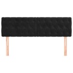 vidaXL Tăblii de pat, 2 buc, negru, 72x7x78/88 cm, catifea vidaXL Tăblii de pat, 2 buc, negru, 72x7x78/88 cm, catifea