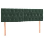 vidaXL Tăblii de pat, 2 buc, verde închis, 72x7x78/88 cm, catifea