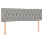 vidaXL Tăblii de pat, 2 buc, gri deschis, 80x7x78/88 cm, textil vidaXL Tăblii de pat, 2 buc, gri deschis, 80x7x78/88 cm, textil