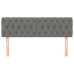 vidaXL Tăblii de pat, 2 buc, gri închis, 80x7x78/88 cm, textil