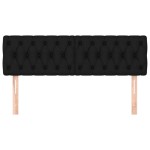 vidaXL Tăblii de pat, 2 buc, negru, 80x7x78/88 cm, textil