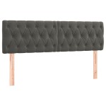 vidaXL Tăblii de pat, 2 buc, gri închis, 80x7x78/88 cm, catifea vidaXL Tăblii de pat, 2 buc, gri închis, 80x7x78/88 cm, catifea