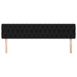 vidaXL Tăblii de pat, 2 buc, negru, 90x7x78/88 cm, textil vidaXL Tăblii de pat, 2 buc, negru, 90x7x78/88 cm, textil