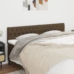 vidaXL Tăblii de pat, 2 buc, maro închis, 90x7x78/88 cm, textil
