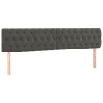 vidaXL Tăblii de pat, 2 buc, gri închis, 90x7x78/88 cm, catifea vidaXL Tăblii de pat, 2 buc, gri închis, 90x7x78/88 cm, catifea