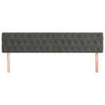 vidaXL Tăblii de pat, 2 buc, gri închis, 90x7x78/88 cm, catifea vidaXL Tăblii de pat, 2 buc, gri închis, 90x7x78/88 cm, catifea