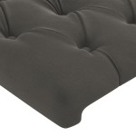 vidaXL Tăblii de pat, 2 buc, gri închis, 90x7x78/88 cm, catifea vidaXL Tăblii de pat, 2 buc, gri închis, 90x7x78/88 cm, catifea
