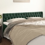 vidaXL Tăblii de pat, 2 buc, verde închis, 90x7x78/88 cm, catifea vidaXL Tăblii de pat, 2 buc, verde închis, 90x7x78/88 cm, catifea