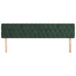 vidaXL Tăblii de pat, 2 buc, verde închis, 90x7x78/88 cm, catifea vidaXL Tăblii de pat, 2 buc, verde închis, 90x7x78/88 cm, catifea
