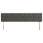vidaXL Tăblii de pat, 2 buc, gri închis, 100x7x78/88 cm, catifea vidaXL Tăblii de pat, 2 buc, gri închis, 100x7x78/88 cm, catifea