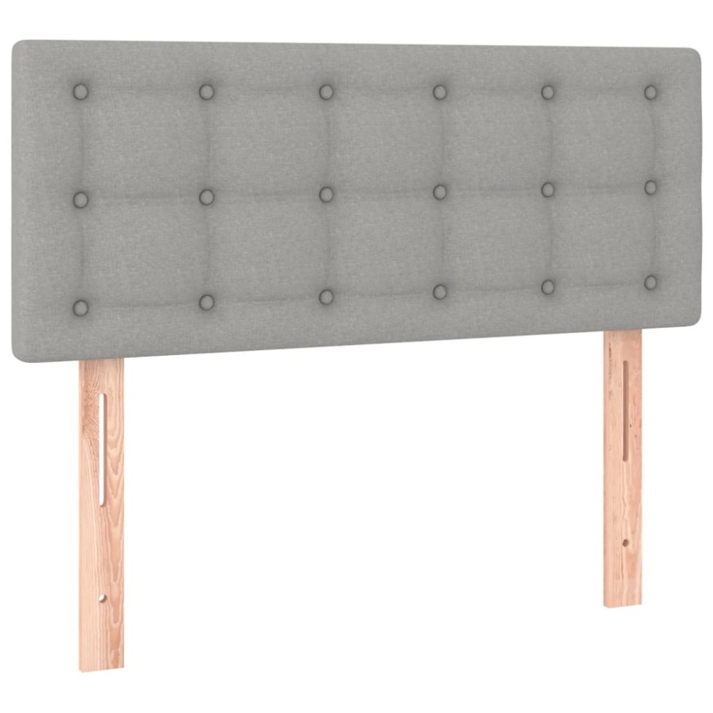 vidaXL Tăblie de pat, gri deschis, 80x5x78/88 cm, textil