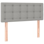 vidaXL Tăblie de pat, gri deschis, 80x5x78/88 cm, textil