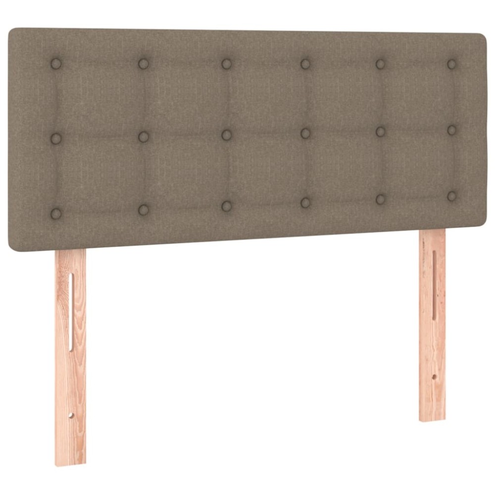 vidaXL Tăblie de pat, gri taupe, 80x5x78/88 cm, textil