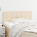 vidaXL Tăblie de pat, crem, 80x5x78/88 cm, textil
