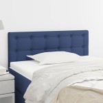 vidaXL Tăblie de pat, albastru, 80x5x78/88 cm, textil
