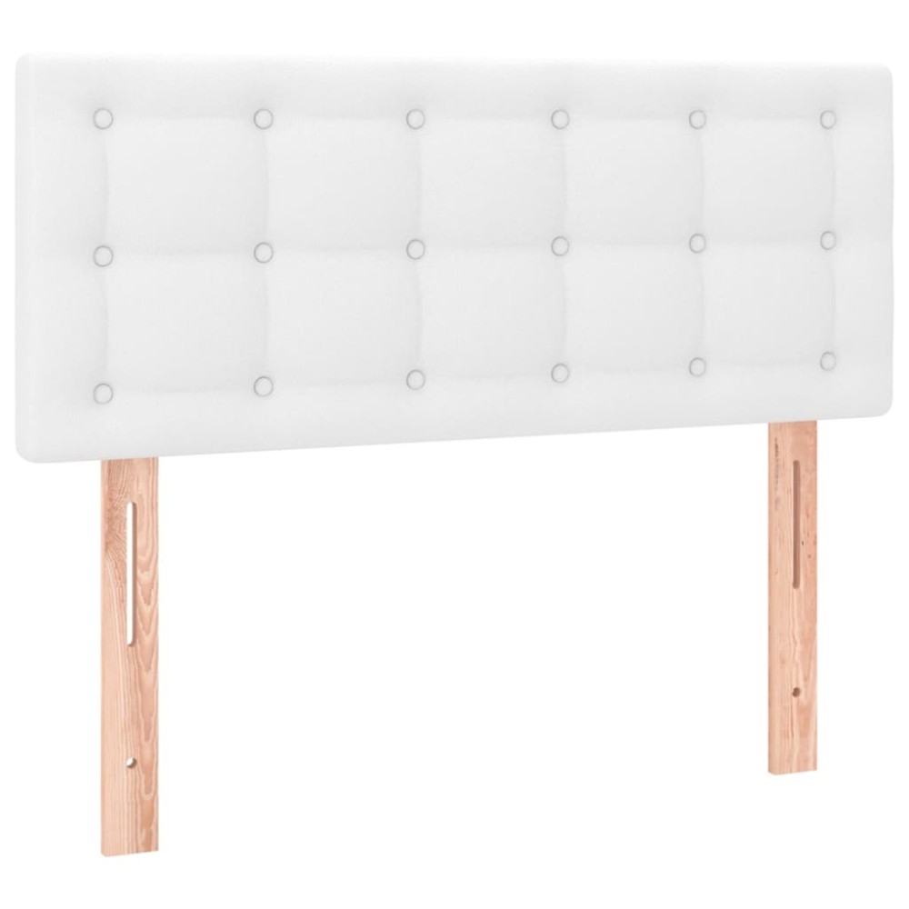 vidaXL Tăblie de pat, alb, 80x5x78/88 cm, piele ecologică