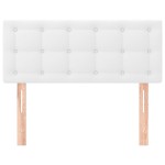 vidaXL Tăblie de pat, alb, 80x5x78/88 cm, piele ecologică vidaXL Tăblie de pat, alb, 80x5x78/88 cm, piele ecologică