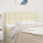 vidaXL Tăblie de pat, crem, 80x5x78/88 cm, piele ecologică